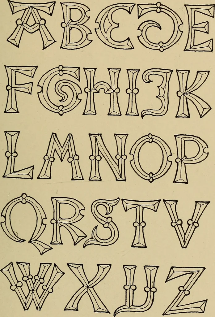 An illustration from Alphabets old and new, for the use of craftsmen, 1910, leaf 150