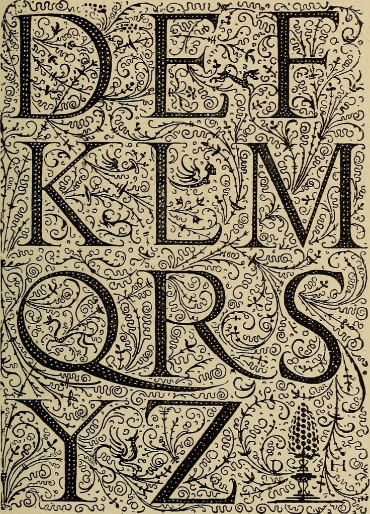 An illustration from Alphabets old and new, for the use of craftsmen, 1910, leaf 158