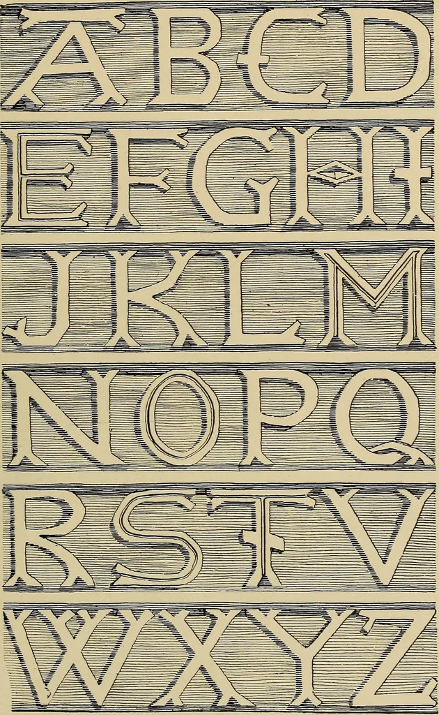 An illustration from Alphabets old and new, for the use of craftsmen, 1910, leaf 172