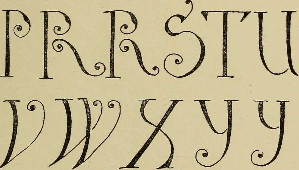 An illustration from Alphabets old and new, for the use of craftsmen, 1910, leaf 186