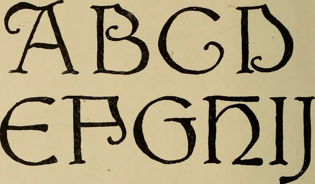 An illustration from Alphabets old and new, for the use of craftsmen, 1910, leaf 201
