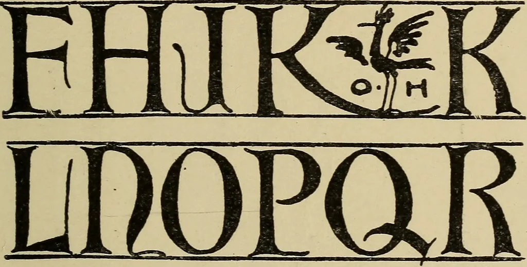 An illustration from Alphabets old and new, for the use of craftsmen, 1910, leaf 206