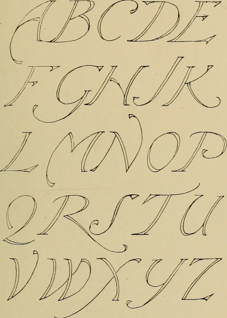 An illustration from Alphabets old and new, for the use of craftsmen, 1910, leaf 210
