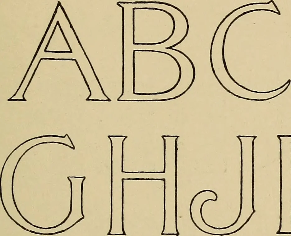 An illustration from Alphabets old and new, for the use of craftsmen, 1910, leaf 250