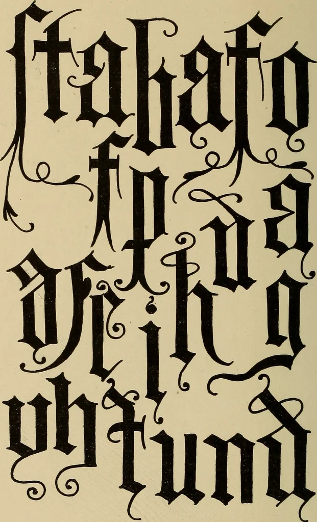 An illustration from Alphabets old and new, for the use of craftsmen, 1910, leaf 69