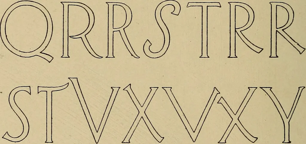 An illustration from Alphabets old and new, for the use of craftsmen, 1910, leaf 91