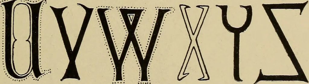 An illustration from Alphabets old and new, for the use of craftsmen, 1910, leaf 98