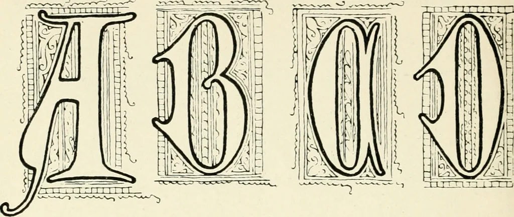 An illustration from Alphabets old and new, for the use of craftsmen : with an introductory essay on Art in the alphabet, 1898, leaf 103