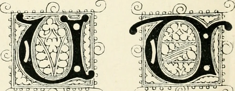 An illustration from Alphabets old and new, for the use of craftsmen : with an introductory essay on Art in the alphabet, 1898, leaf 105