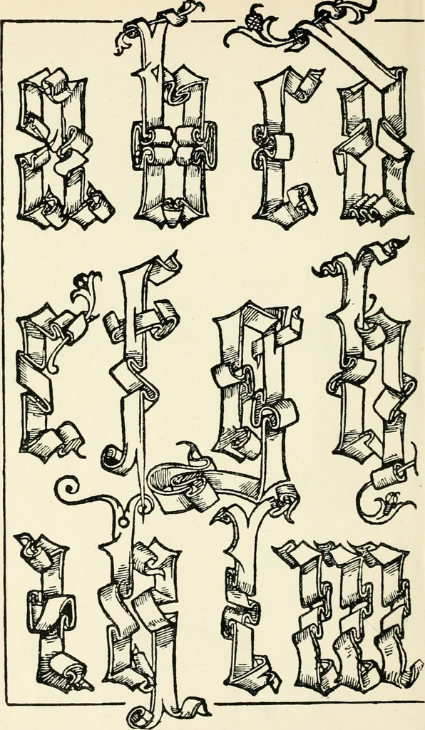 An illustration from Alphabets old and new, for the use of craftsmen : with an introductory essay on Art in the alphabet, 1898, leaf 111