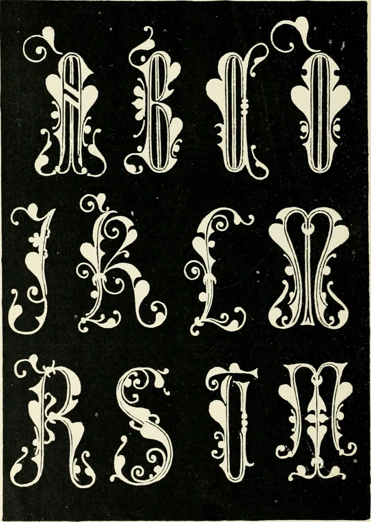 An illustration from Alphabets old and new, for the use of craftsmen : with an introductory essay on Art in the alphabet, 1898, leaf 117