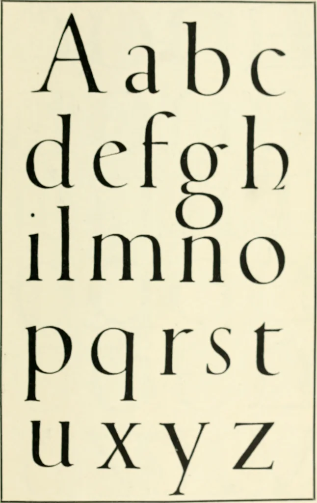 An illustration from Alphabets old and new, for the use of craftsmen : with an introductory essay on Art in the alphabet, 1898, leaf 120