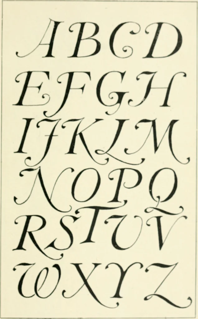 An illustration from Alphabets old and new, for the use of craftsmen : with an introductory essay on Art in the alphabet, 1898, leaf 128