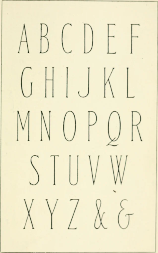 An illustration from Alphabets old and new, for the use of craftsmen : with an introductory essay on Art in the alphabet, 1898, leaf 148