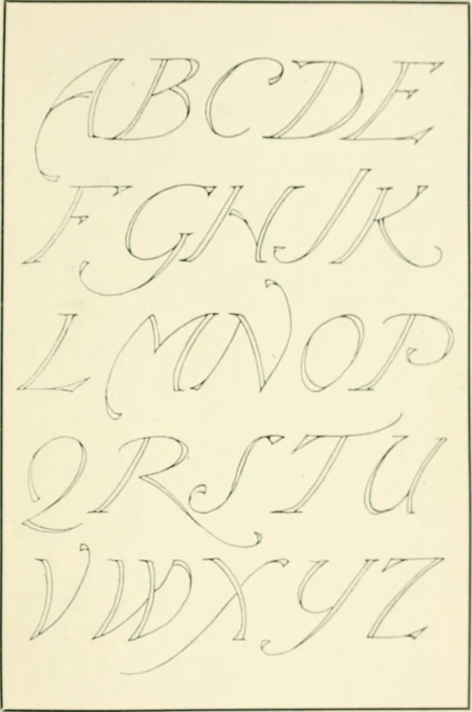 An illustration from Alphabets old and new, for the use of craftsmen : with an introductory essay on Art in the alphabet, 1898, leaf 152