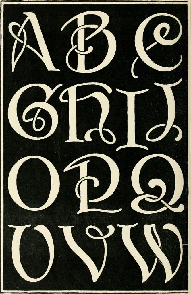 An illustration from Alphabets old and new, for the use of craftsmen : with an introductory essay on Art in the alphabet, 1898, leaf 173