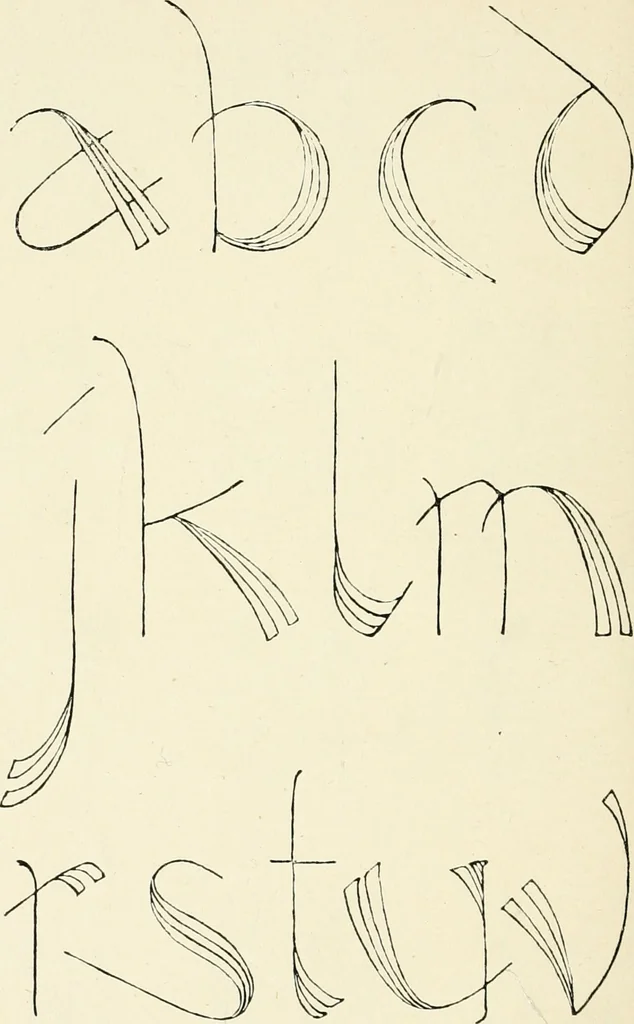 An illustration from Alphabets old and new, for the use of craftsmen : with an introductory essay on Art in the alphabet, 1898, leaf 177
