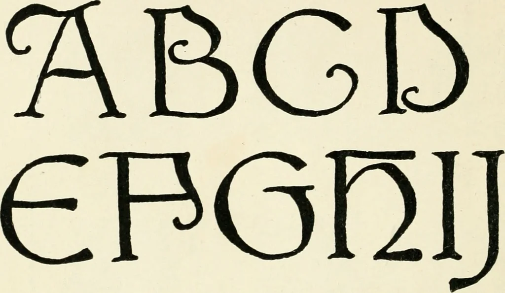 An illustration from Alphabets old and new, for the use of craftsmen : with an introductory essay on Art in the alphabet, 1898, leaf 189