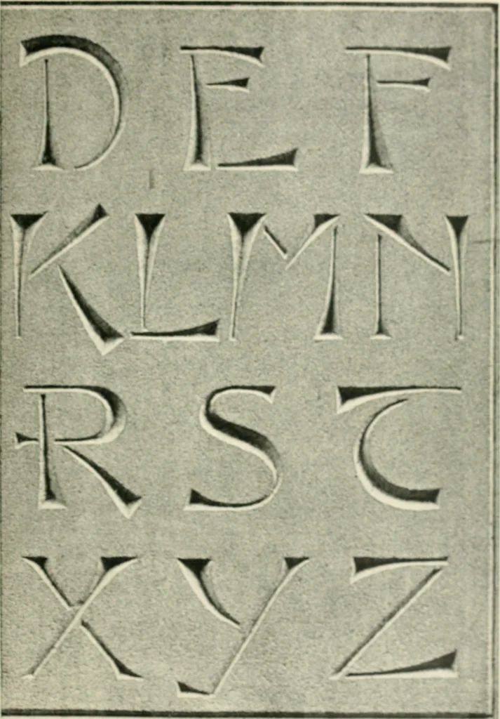 An illustration from Alphabets old and new, for the use of craftsmen : with an introductory essay on Art in the alphabet, 1898, leaf 194