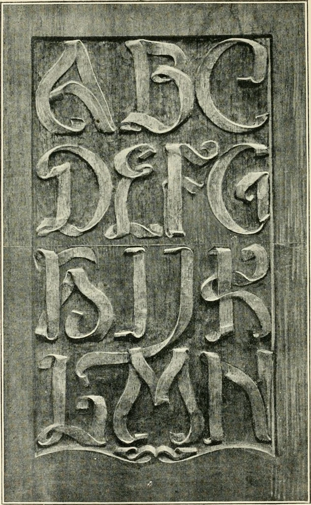 An illustration from Alphabets old and new, for the use of craftsmen : with an introductory essay on Art in the alphabet, 1898, leaf 195