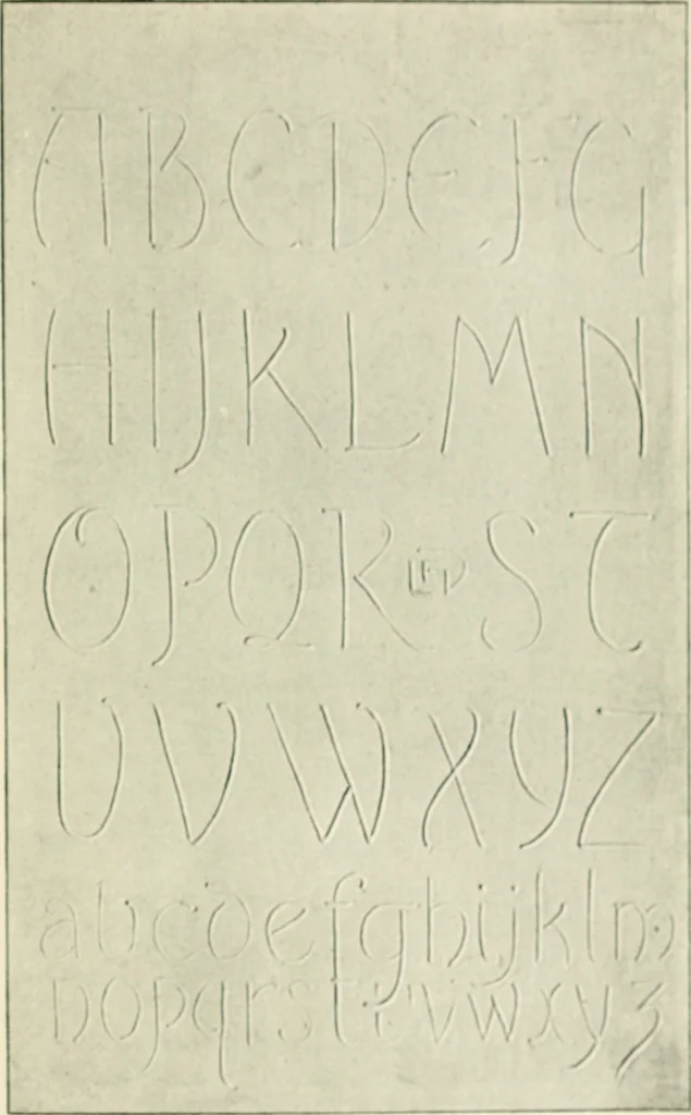 An illustration from Alphabets old and new, for the use of craftsmen : with an introductory essay on Art in the alphabet, 1898, leaf 198
