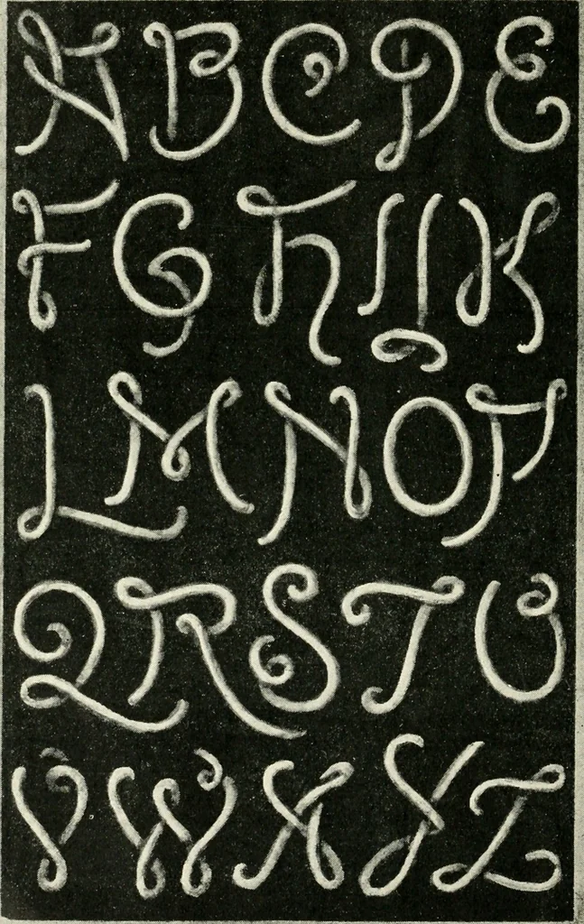 An illustration from Alphabets old and new, for the use of craftsmen : with an introductory essay on Art in the alphabet, 1898, leaf 199