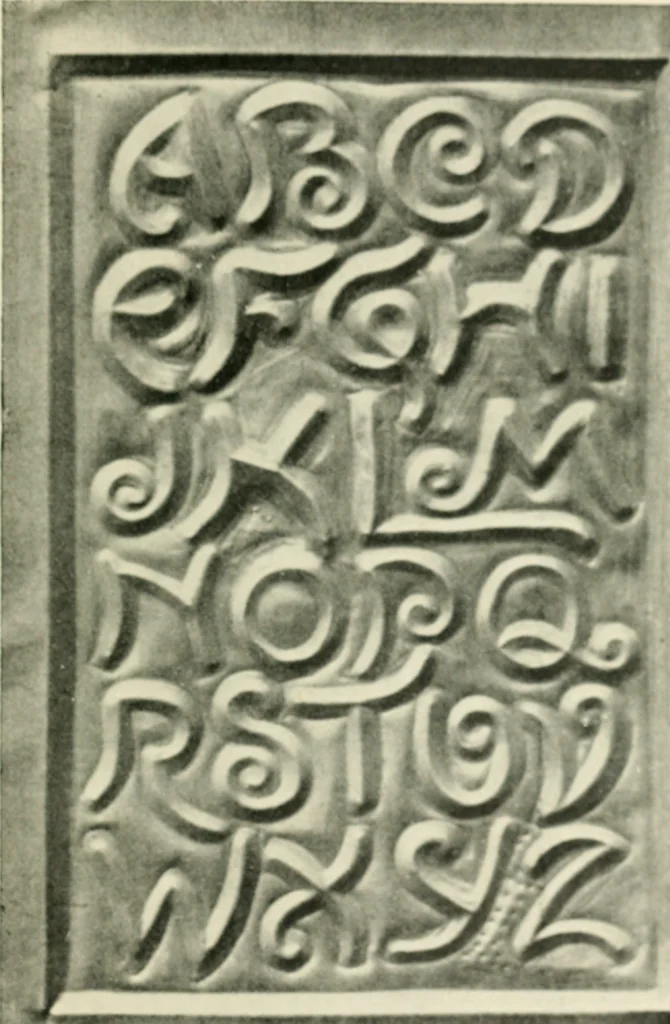 An illustration from Alphabets old and new, for the use of craftsmen : with an introductory essay on Art in the alphabet, 1898, leaf 200