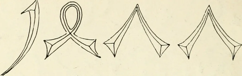 An illustration from Alphabets old and new, for the use of craftsmen : with an introductory essay on Art in the alphabet, 1898, leaf 205