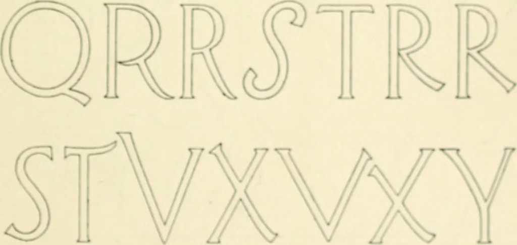 An illustration from Alphabets old and new, for the use of craftsmen : with an introductory essay on Art in the alphabet, 1898, leaf 70