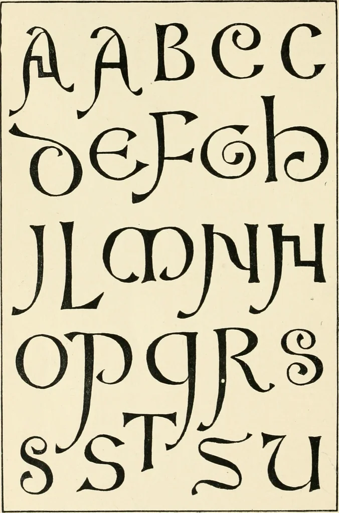 An illustration from Alphabets old and new, for the use of craftsmen : with an introductory essay on Art in the alphabet, 1898, leaf 71