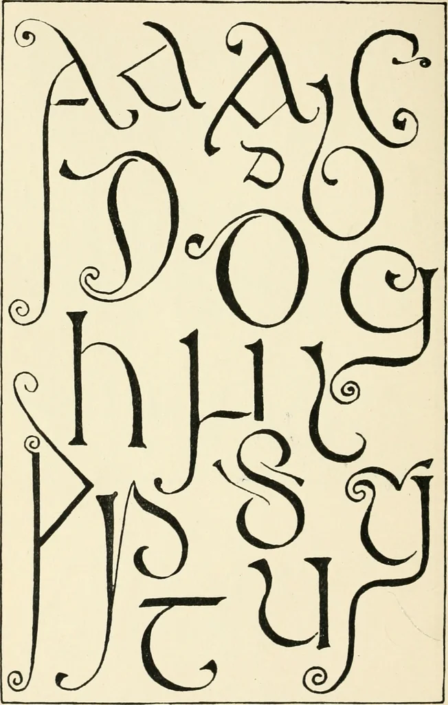 An illustration from Alphabets old and new, for the use of craftsmen : with an introductory essay on Art in the alphabet, 1898, leaf 79