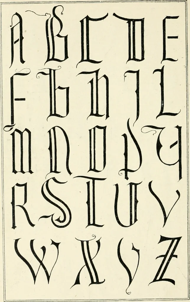 An illustration from Alphabets old and new, for the use of craftsmen : with an introductory essay on Art in the alphabet, 1898, leaf 85