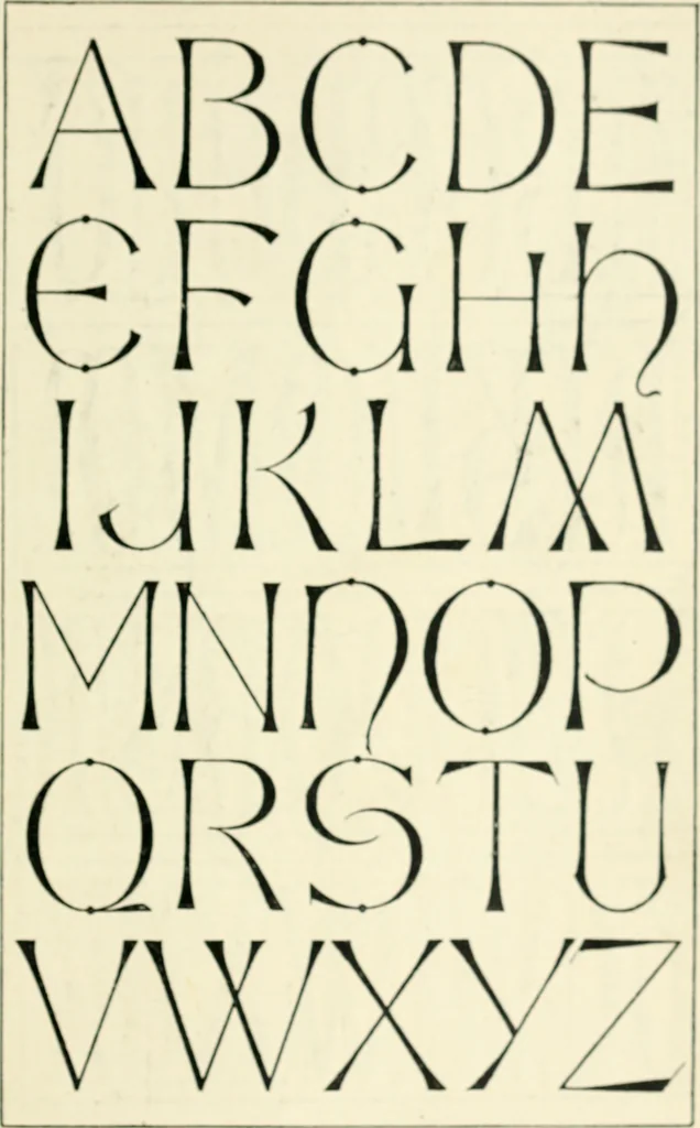 An illustration from Alphabets old and new, for the use of craftsmen : with an introductory essay on Art in the alphabet, 1898, leaf 86