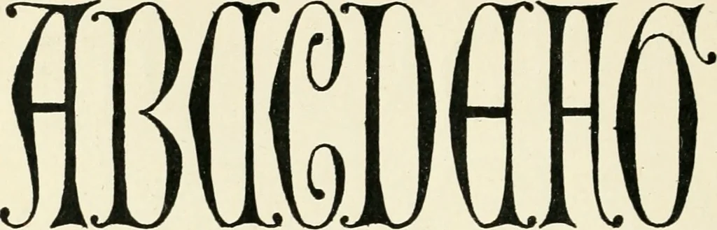 An illustration from Alphabets old and new, for the use of craftsmen : with an introductory essay on Art in the alphabet, 1898, leaf 87