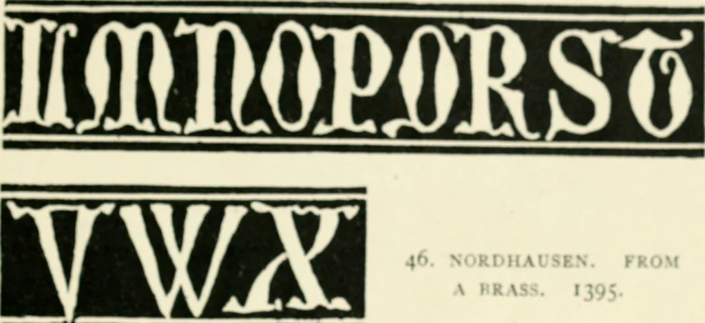 An illustration from Alphabets old and new, for the use of craftsmen : with an introductory essay on Art in the alphabet, 1898, leaf 88