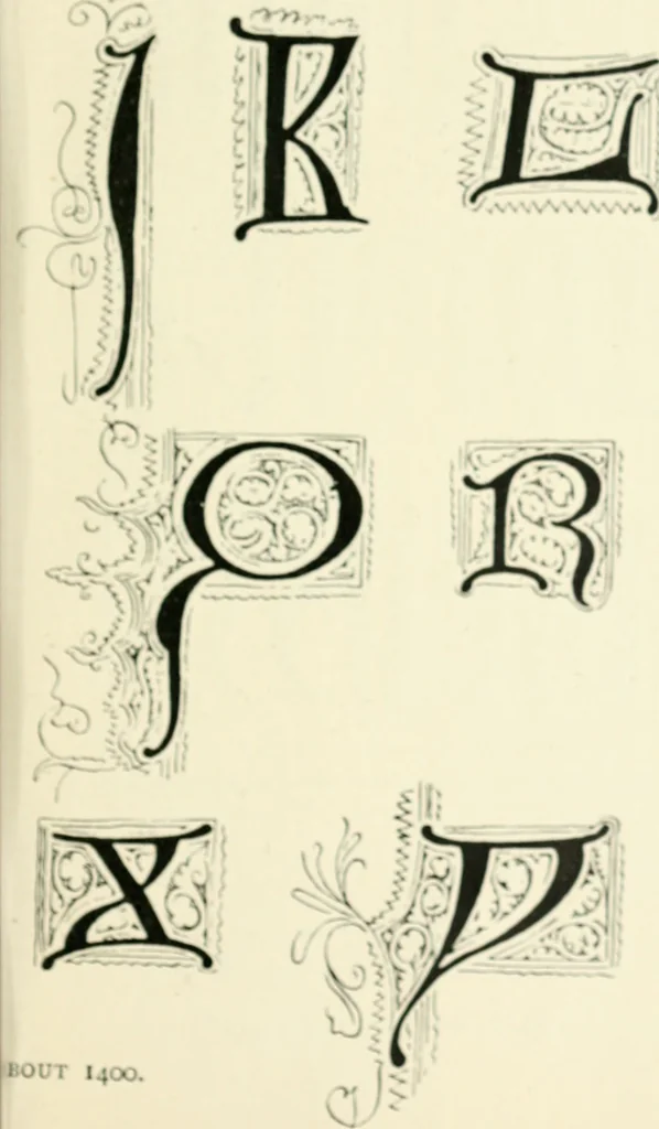 An illustration from Alphabets old and new, for the use of craftsmen : with an introductory essay on Art in the alphabet, 1898, leaf 90