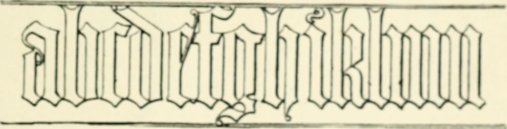 An illustration from Alphabets old and new, for the use of craftsmen : with an introductory essay on Art in the alphabet, 1898, leaf 92