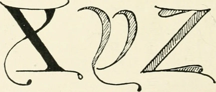An illustration from Alphabets old and new, for the use of craftsmen : with an introductory essay on Art in the alphabet, 1898, leaf 93