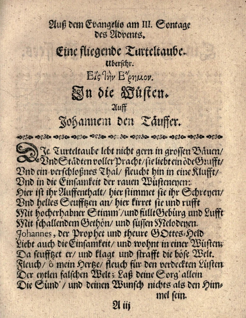 An illustration from [Alpha. Omega.] Geistliche emblemata oder Sinn-Bilder, aus den Sonntags-Evangelien vom I. Advent biss auff Trinitatis, 1675, leaf 13