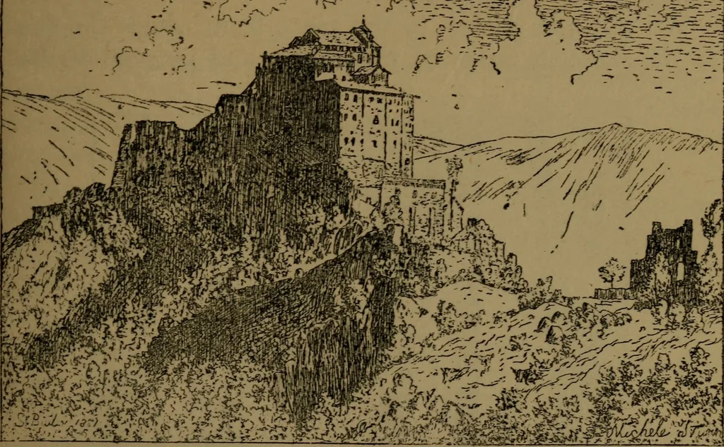 An illustration from Alps and sanctuaries of Piedmont and the canton Ticino, 1913, leaf 102