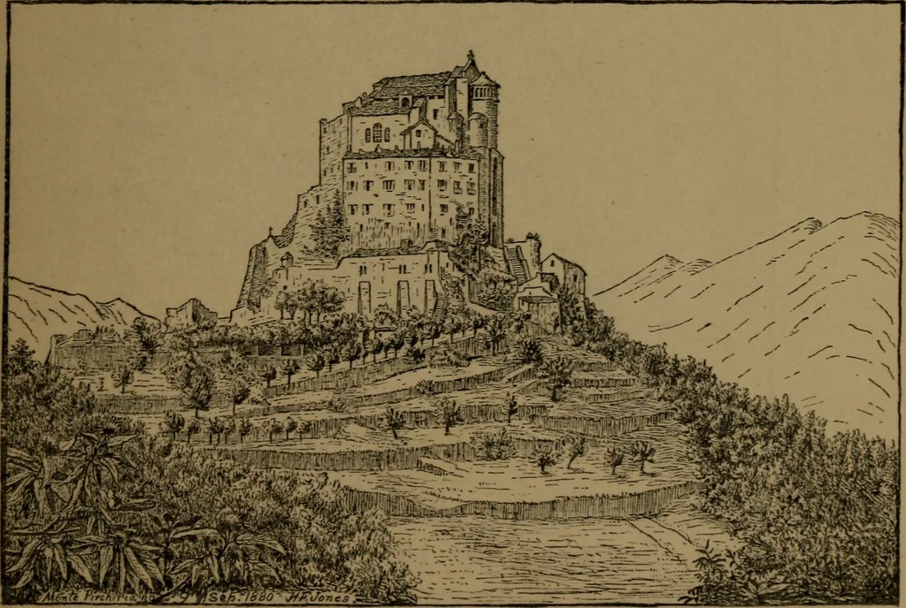 An illustration from Alps and sanctuaries of Piedmont and the canton Ticino, 1913, leaf 102