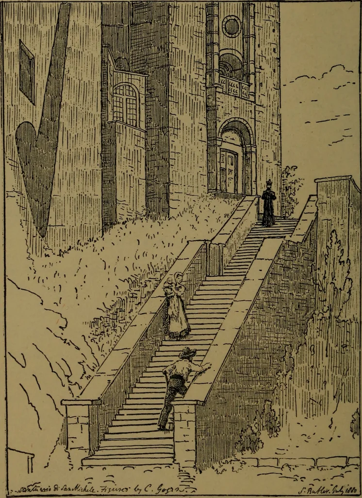 An illustration from Alps and sanctuaries of Piedmont and the canton Ticino, 1913, leaf 103