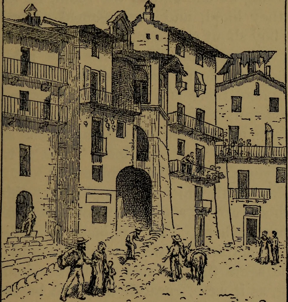 An illustration from Alps and sanctuaries of Piedmont and the canton Ticino, 1913, leaf 140