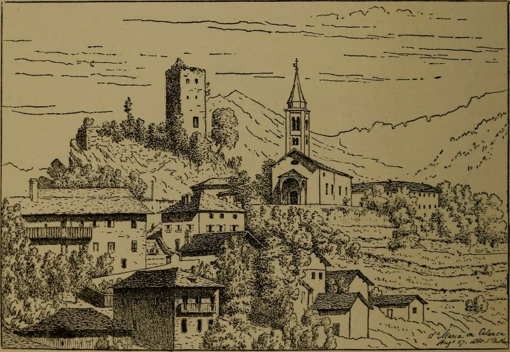 An illustration from Alps and sanctuaries of Piedmont and the canton Ticino, 1913, leaf 233