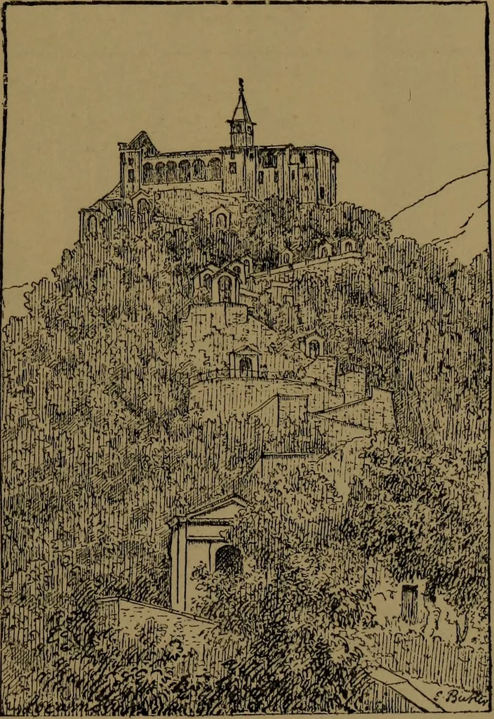 An illustration from Alps and sanctuaries of Piedmont and the canton Ticino, 1913, leaf 276