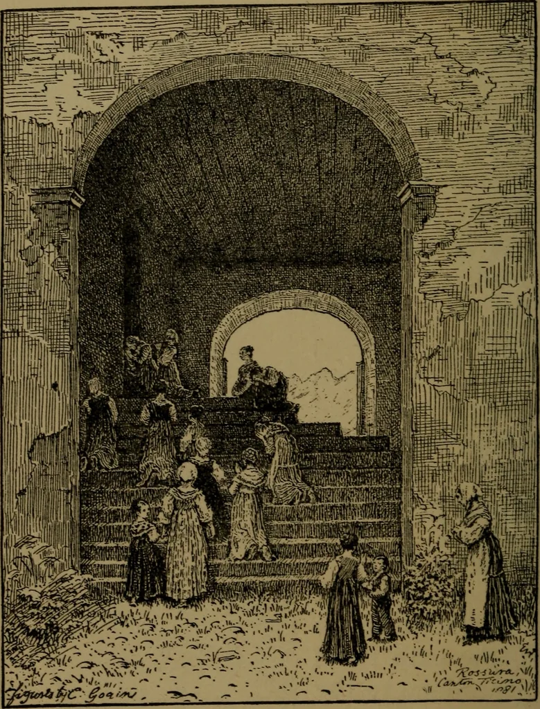 An illustration from Alps and sanctuaries of Piedmont and the canton Ticino, 1913, leaf 57