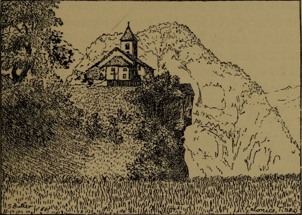 An illustration from Alps and sanctuaries of Piedmont and the canton Ticino, 1913, leaf 72
