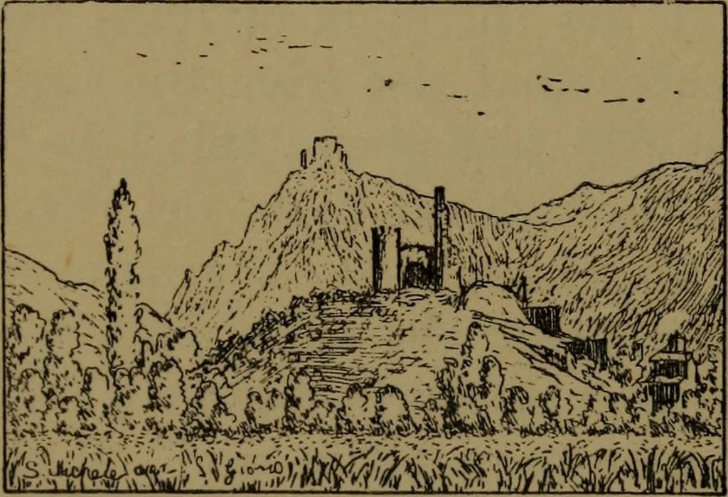 An illustration from Alps and sanctuaries of Piedmont and the canton Ticino, 1913, leaf 93