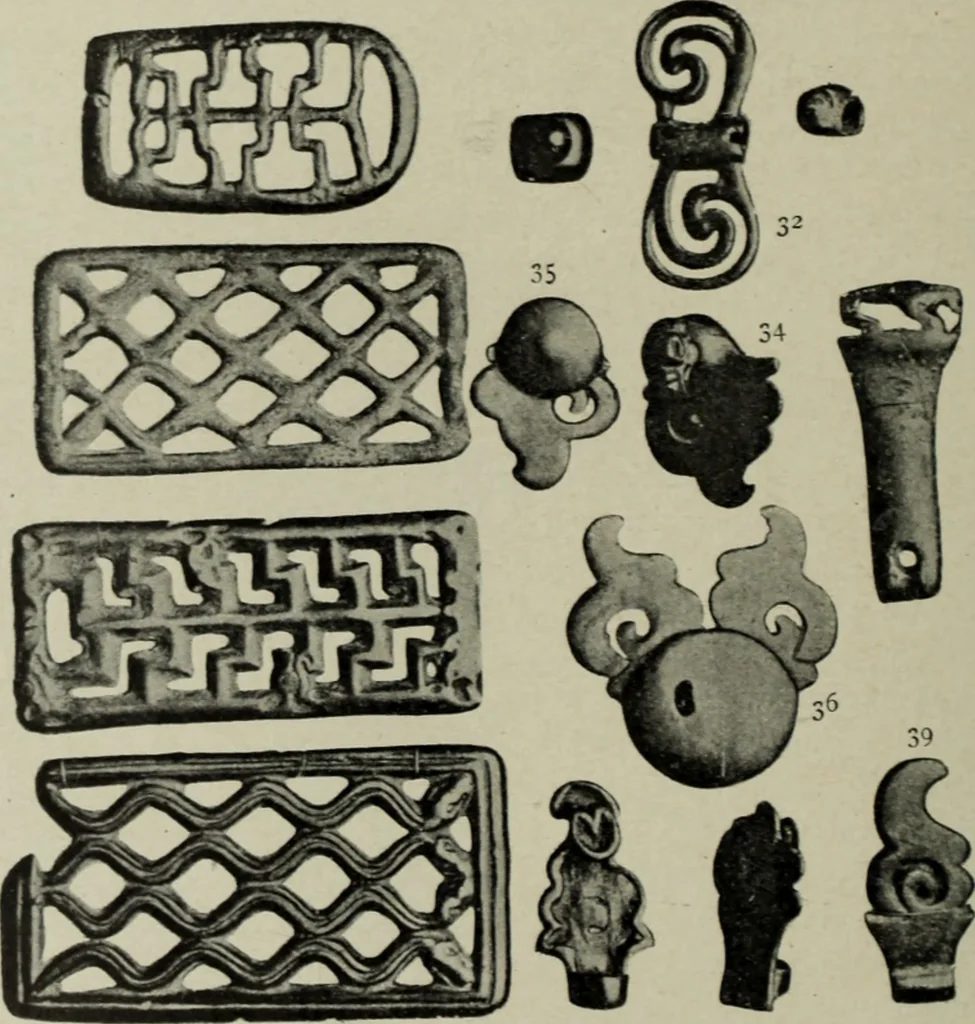 An illustration from Altai-Iran und VÃ¶lkerwanderung : ziergeschichtliche Untersuchungen Ã¼ber die Eintritt der Wander- und NordvÃ¶lker in die TreibhÃ¤user geistigen Lebens, 1917, leaf 147