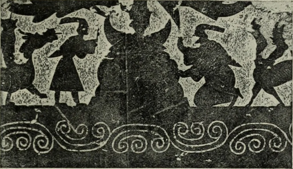 An illustration from Altai-Iran und VÃ¶lkerwanderung : ziergeschichtliche Untersuchungen Ã¼ber die Eintritt der Wander- und NordvÃ¶lker in die TreibhÃ¤user geistigen Lebens, 1917, leaf 152